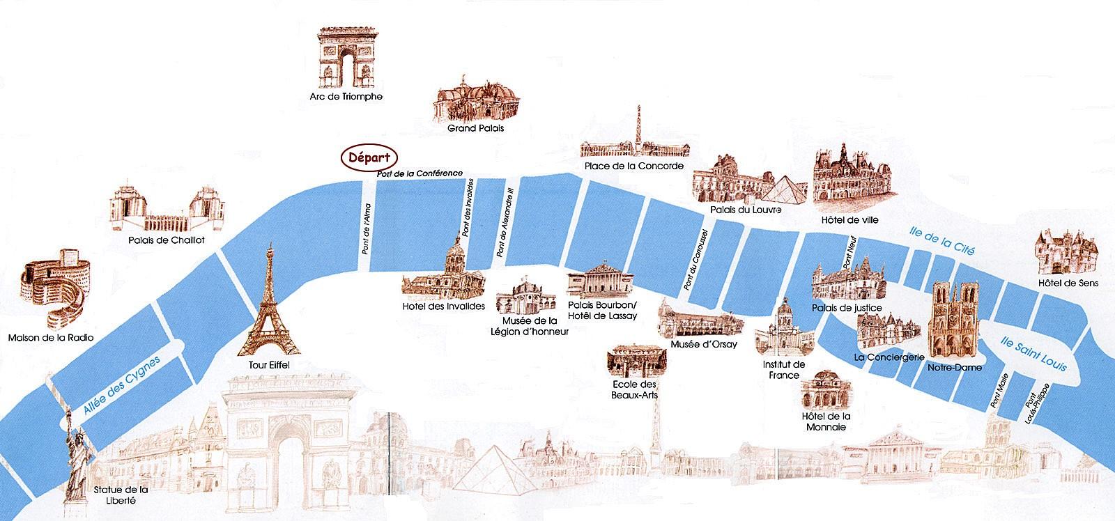 Bateau mouche carte